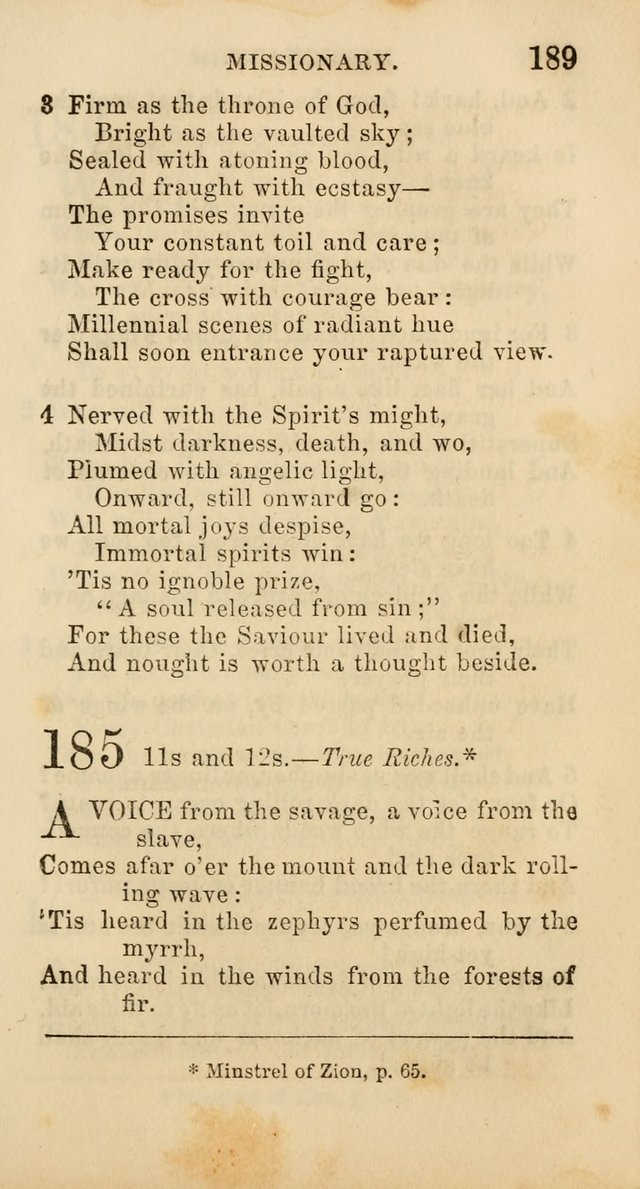 Select Melodies; Comprising the Best Hymns and Spiritual Songs in Common Use, and not generally found in standard church hymn-books: as also a number of original pieces, and translations from...German page 191