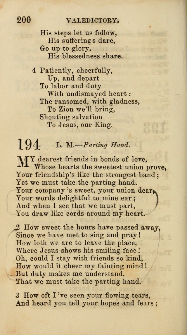 Select Melodies; Comprising the Best Hymns and Spiritual Songs in Common Use, and not generally found in standard church hymn-books: as also a number of original pieces, and translations from...German page 202