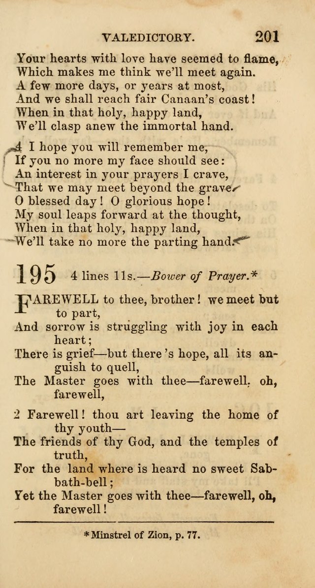 Select Melodies; Comprising the Best Hymns and Spiritual Songs in Common Use, and not generally found in standard church hymn-books: as also a number of original pieces, and translations from...German page 203