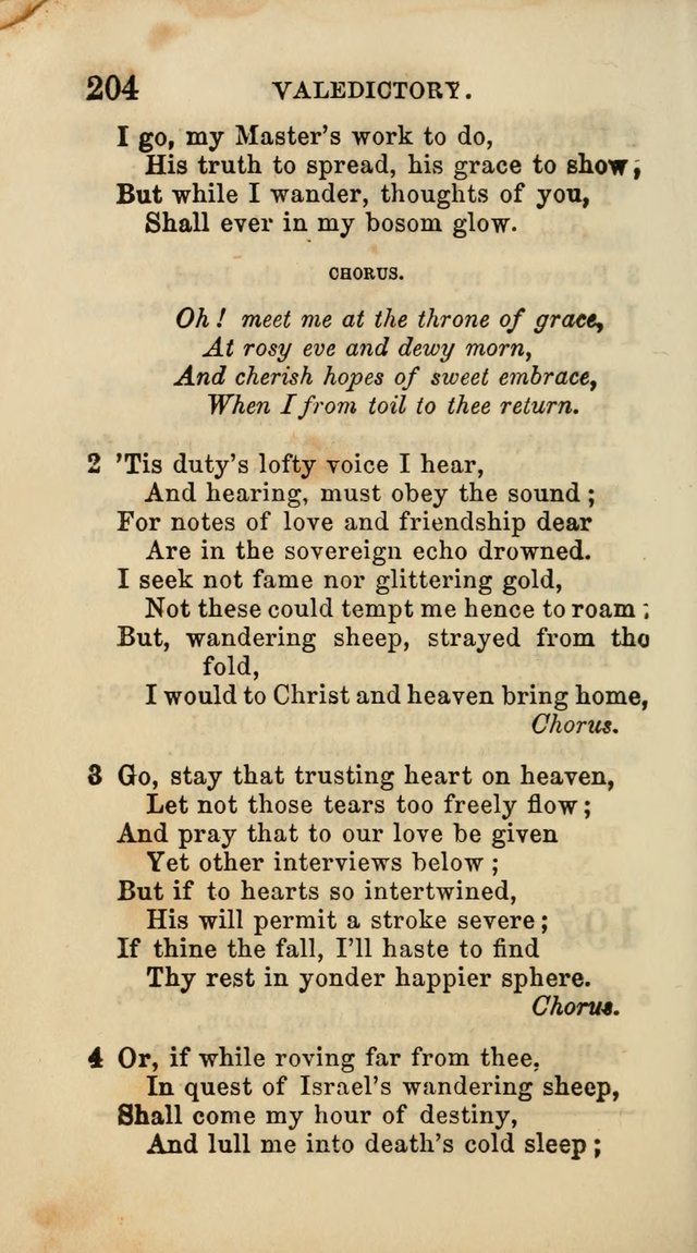 Select Melodies; Comprising the Best Hymns and Spiritual Songs in Common Use, and not generally found in standard church hymn-books: as also a number of original pieces, and translations from...German page 206