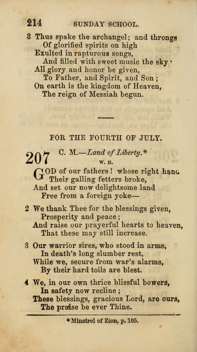 Select Melodies; Comprising the Best Hymns and Spiritual Songs in Common Use, and not generally found in standard church hymn-books: as also a number of original pieces, and translations from...German page 216