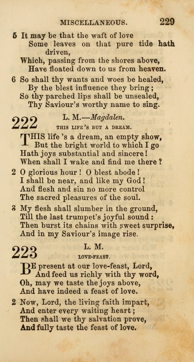 Select Melodies; Comprising the Best Hymns and Spiritual Songs in Common Use, and not generally found in standard church hymn-books: as also a number of original pieces, and translations from...German page 231