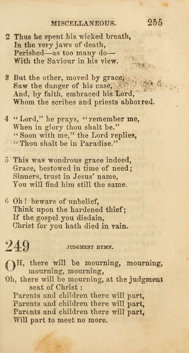 Select Melodies; Comprising the Best Hymns and Spiritual Songs in Common Use, and not generally found in standard church hymn-books: as also a number of original pieces, and translations from...German page 257