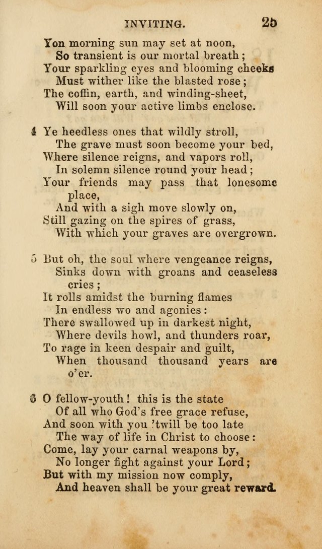 Select Melodies; Comprising the Best Hymns and Spiritual Songs in Common Use, and not generally found in standard church hymn-books: as also a number of original pieces, and translations from...German page 27