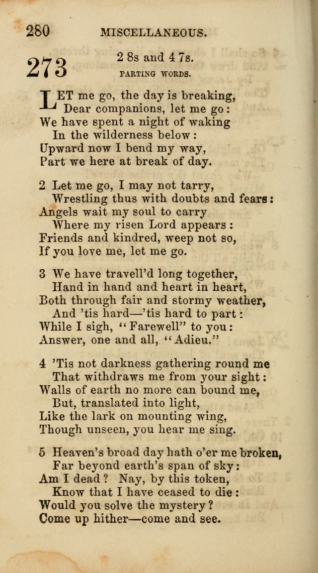 Select Melodies; Comprising the Best Hymns and Spiritual Songs in Common Use, and not generally found in standard church hymn-books: as also a number of original pieces, and translations from...German page 282