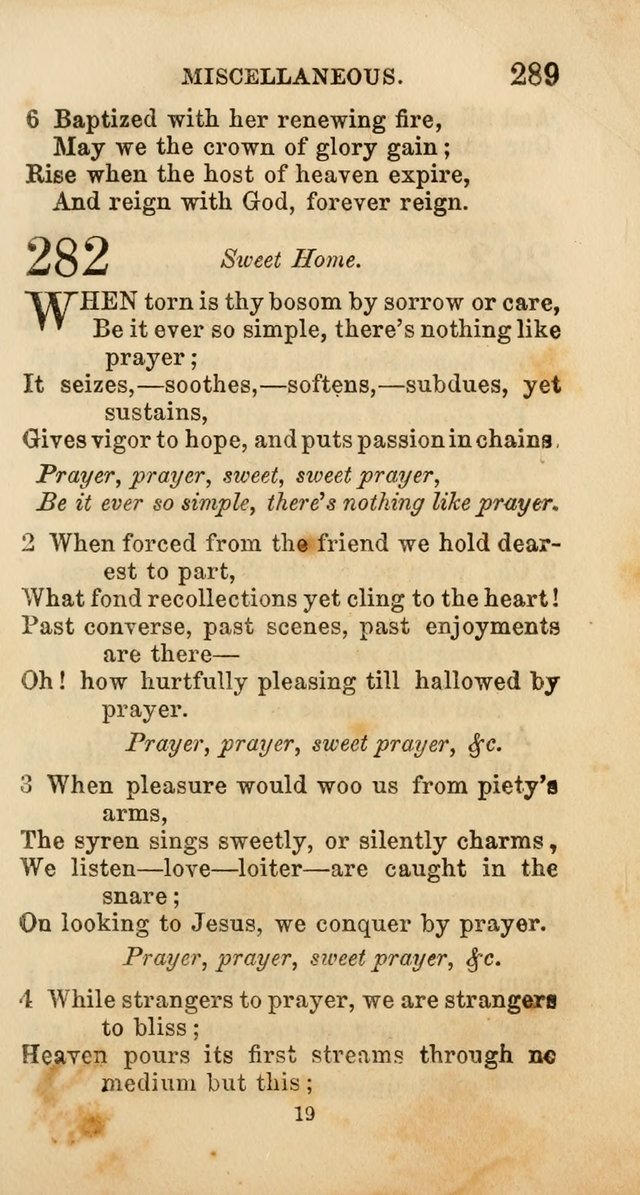 Select Melodies; Comprising the Best Hymns and Spiritual Songs in Common Use, and not generally found in standard church hymn-books: as also a number of original pieces, and translations from...German page 291