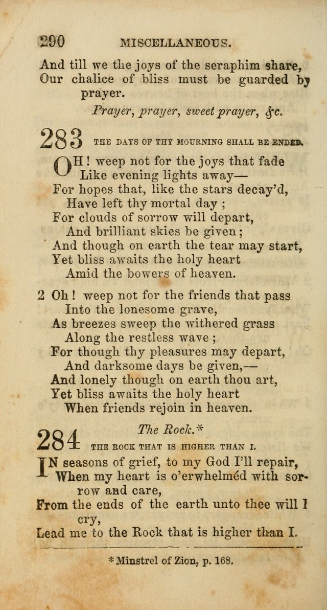 Select Melodies; Comprising the Best Hymns and Spiritual Songs in Common Use, and not generally found in standard church hymn-books: as also a number of original pieces, and translations from...German page 292