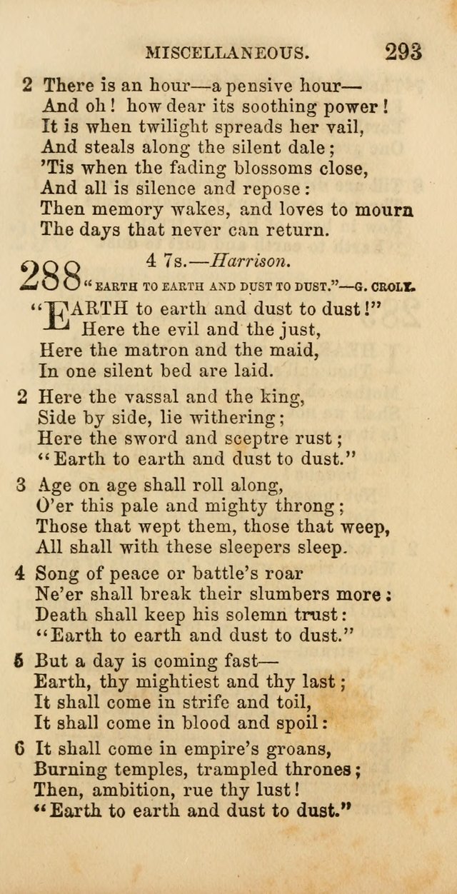 Select Melodies; Comprising the Best Hymns and Spiritual Songs in Common Use, and not generally found in standard church hymn-books: as also a number of original pieces, and translations from...German page 295