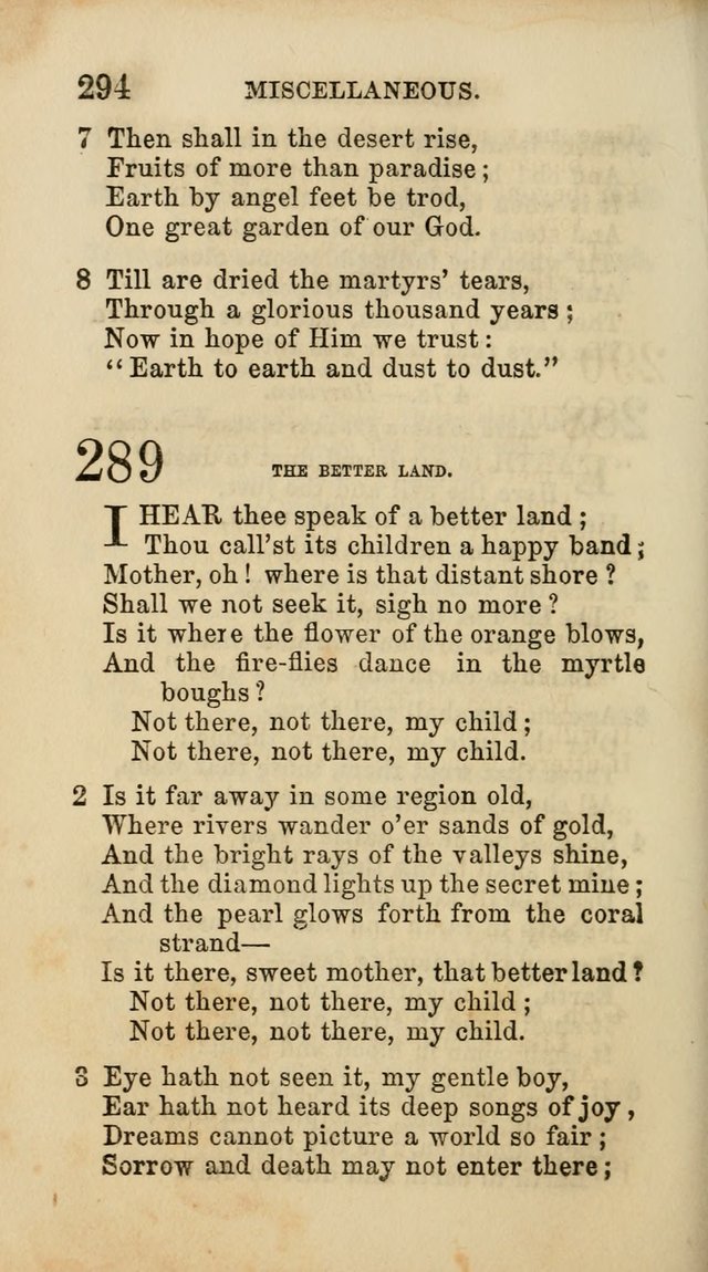 Select Melodies; Comprising the Best Hymns and Spiritual Songs in Common Use, and not generally found in standard church hymn-books: as also a number of original pieces, and translations from...German page 296