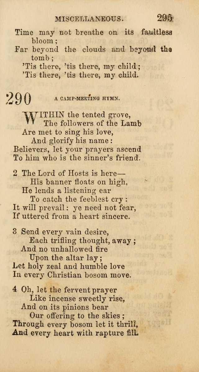 Select Melodies; Comprising the Best Hymns and Spiritual Songs in Common Use, and not generally found in standard church hymn-books: as also a number of original pieces, and translations from...German page 297