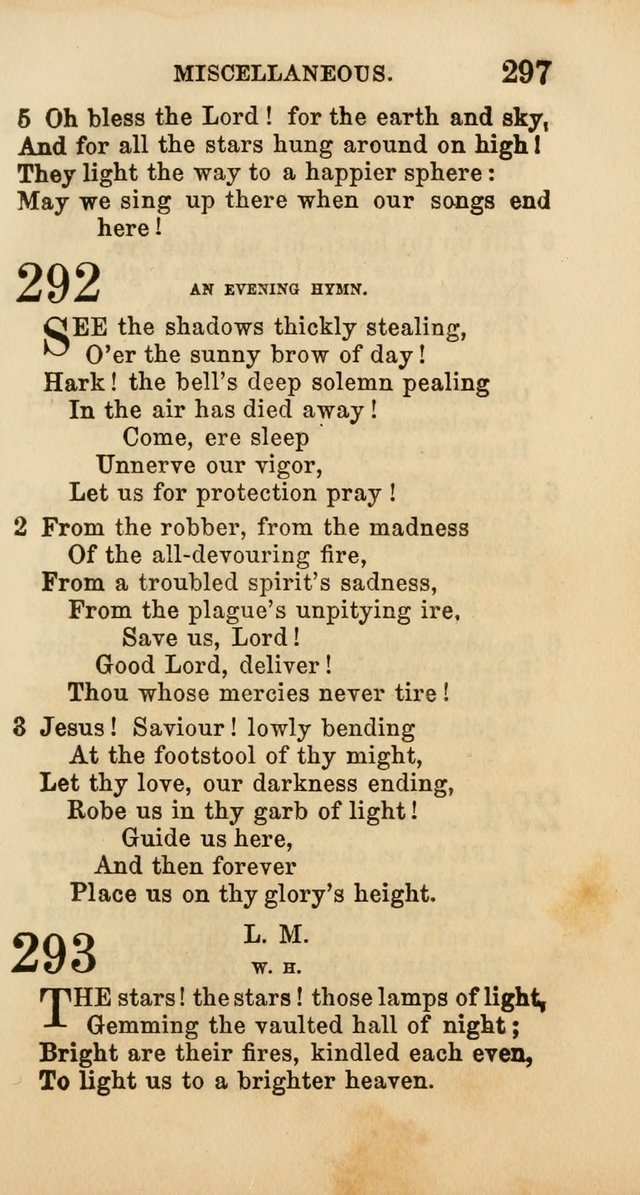 Select Melodies; Comprising the Best Hymns and Spiritual Songs in Common Use, and not generally found in standard church hymn-books: as also a number of original pieces, and translations from...German page 299