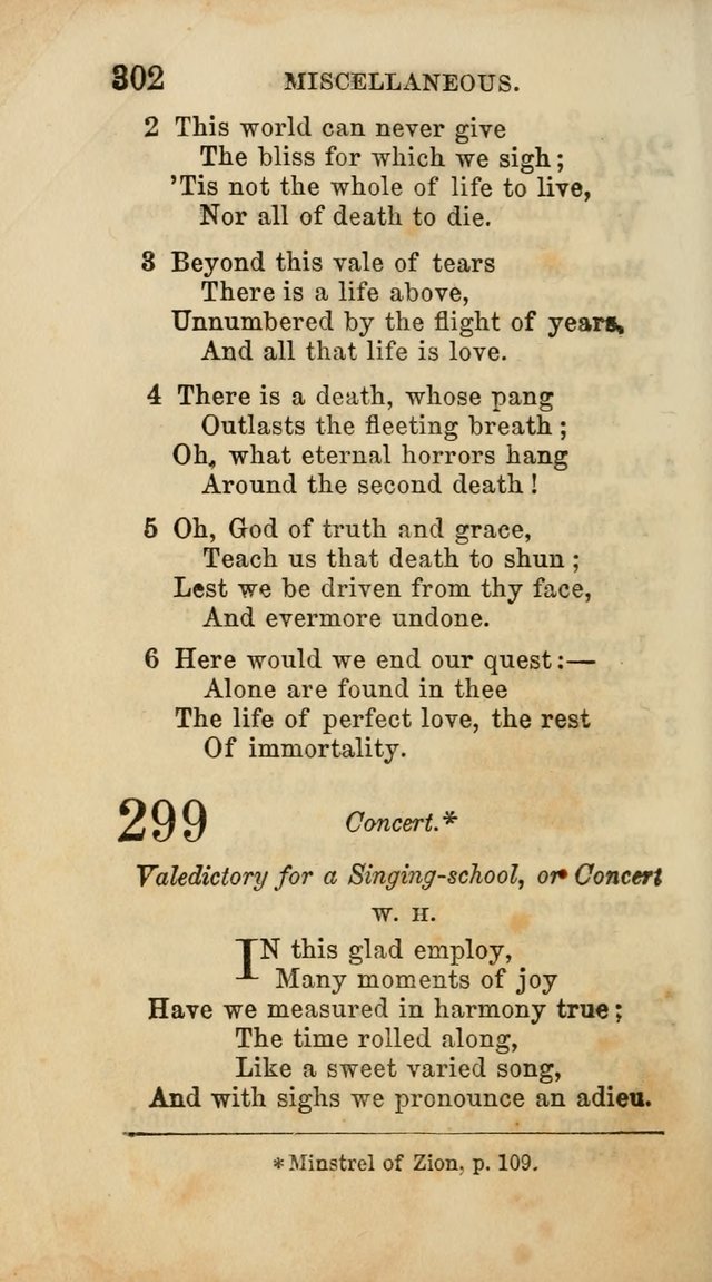 Select Melodies; Comprising the Best Hymns and Spiritual Songs in Common Use, and not generally found in standard church hymn-books: as also a number of original pieces, and translations from...German page 304