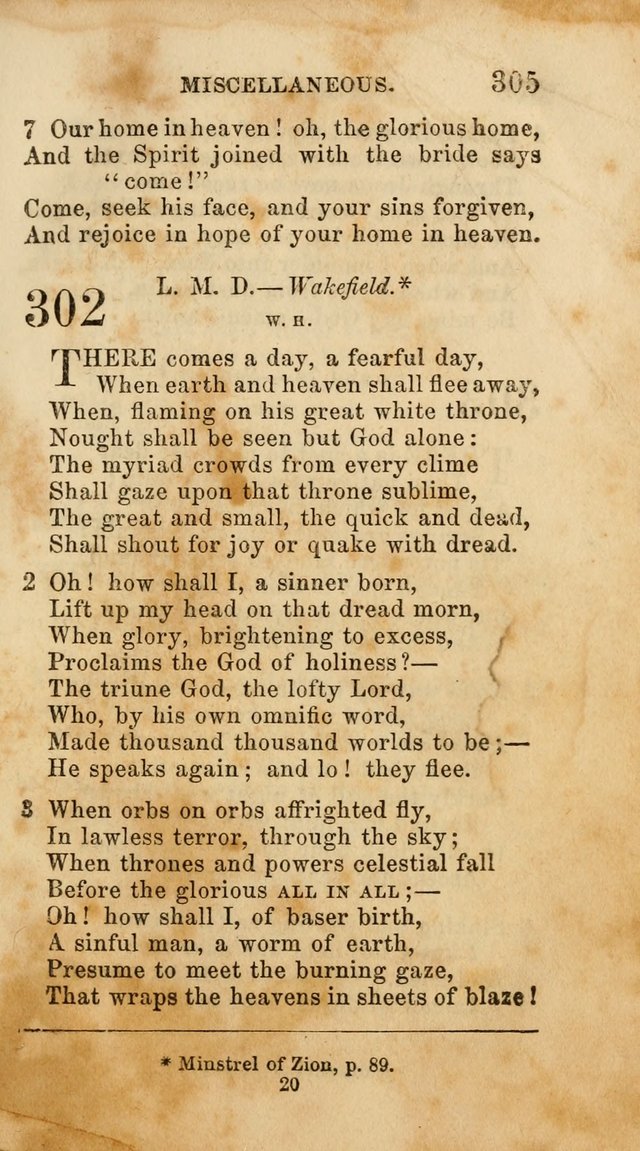 Select Melodies; Comprising the Best Hymns and Spiritual Songs in Common Use, and not generally found in standard church hymn-books: as also a number of original pieces, and translations from...German page 307