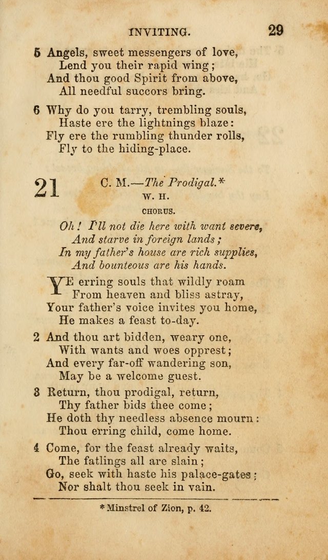 Select Melodies; Comprising the Best Hymns and Spiritual Songs in Common Use, and not generally found in standard church hymn-books: as also a number of original pieces, and translations from...German page 31