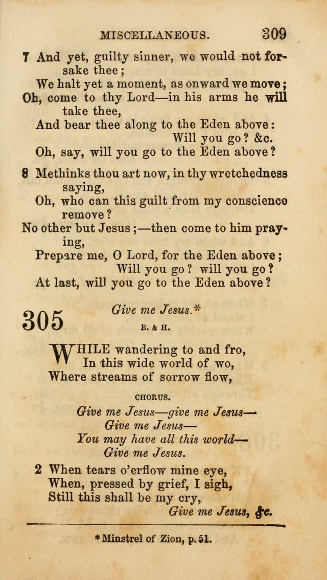 Select Melodies; Comprising the Best Hymns and Spiritual Songs in Common Use, and not generally found in standard church hymn-books: as also a number of original pieces, and translations from...German page 311