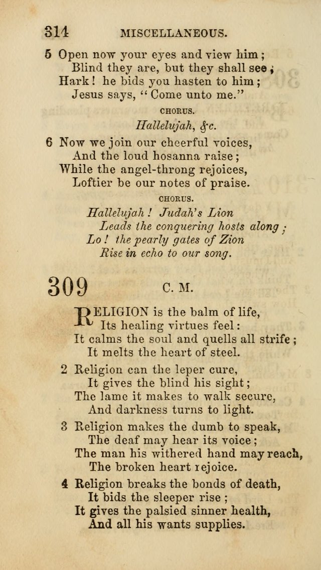 Select Melodies; Comprising the Best Hymns and Spiritual Songs in Common Use, and not generally found in standard church hymn-books: as also a number of original pieces, and translations from...German page 316