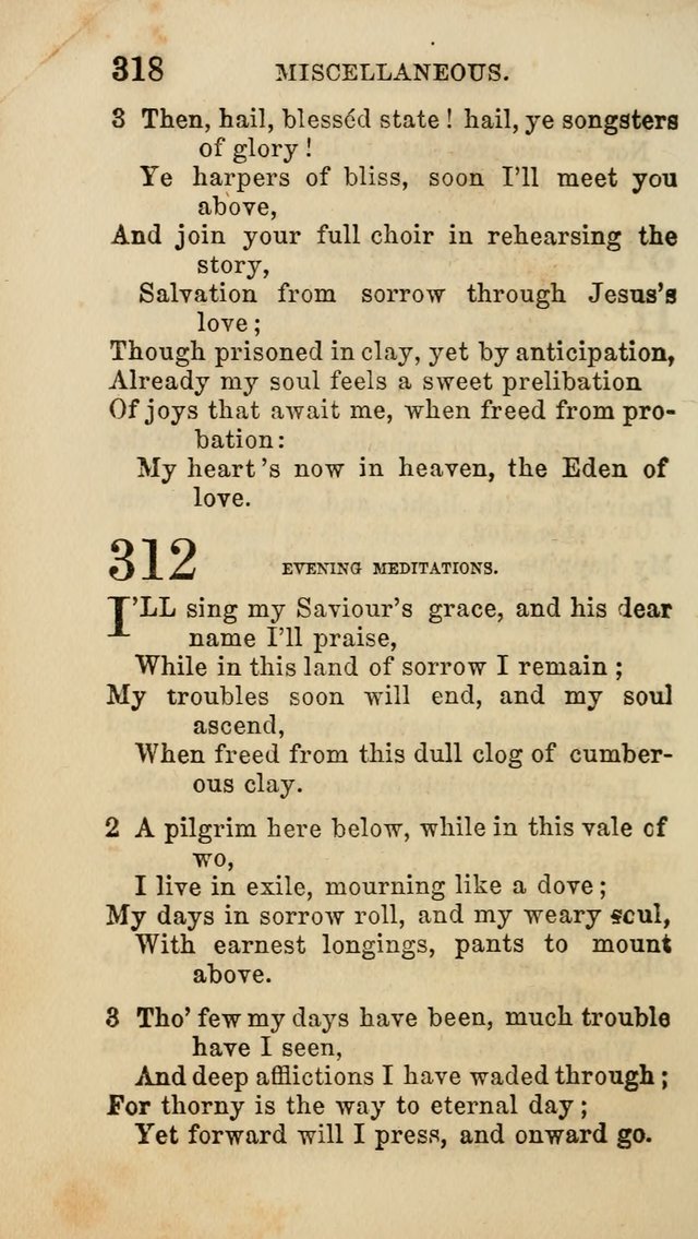 Select Melodies; Comprising the Best Hymns and Spiritual Songs in Common Use, and not generally found in standard church hymn-books: as also a number of original pieces, and translations from...German page 320