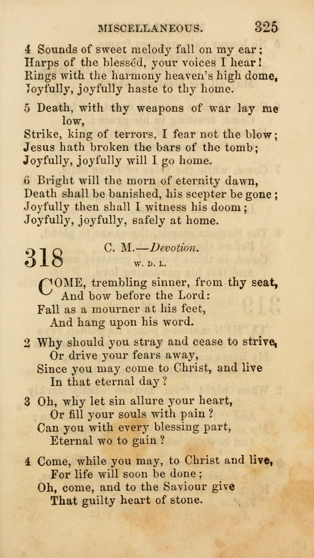 Select Melodies; Comprising the Best Hymns and Spiritual Songs in Common Use, and not generally found in standard church hymn-books: as also a number of original pieces, and translations from...German page 327