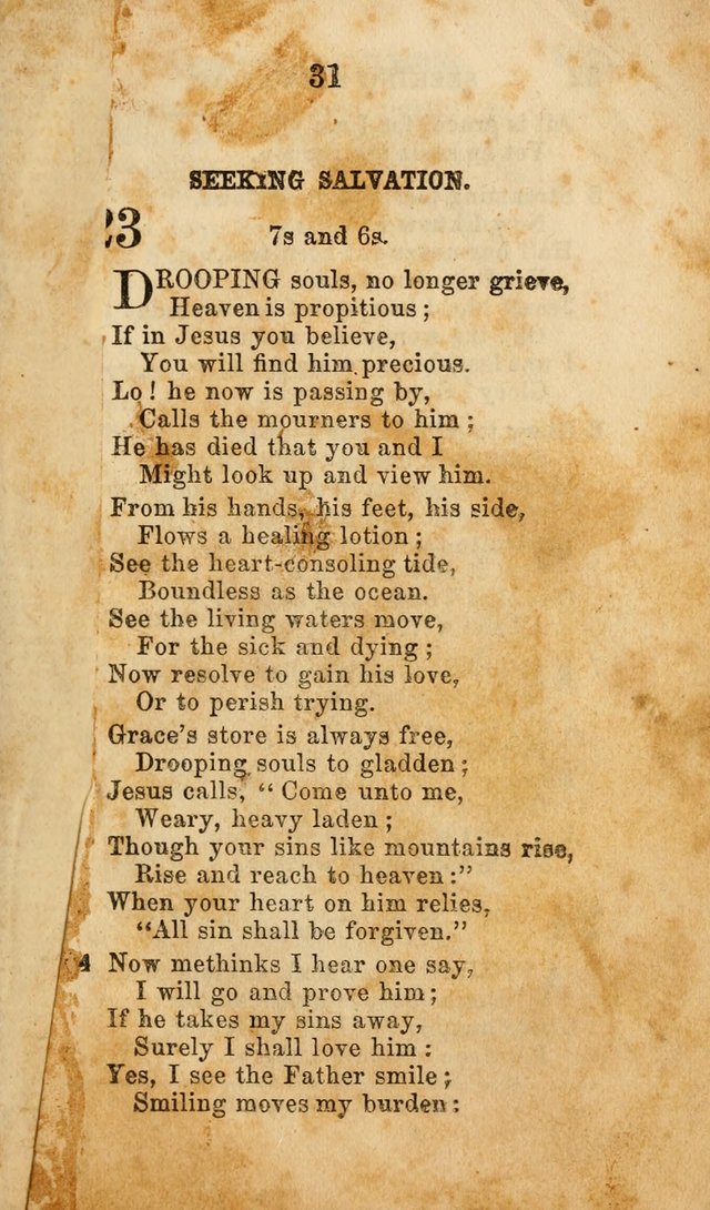 Select Melodies; Comprising the Best Hymns and Spiritual Songs in Common Use, and not generally found in standard church hymn-books: as also a number of original pieces, and translations from...German page 33