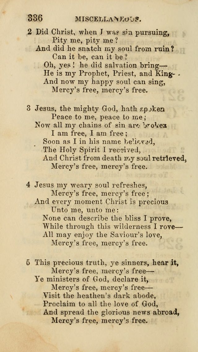 Select Melodies; Comprising the Best Hymns and Spiritual Songs in Common Use, and not generally found in standard church hymn-books: as also a number of original pieces, and translations from...German page 338