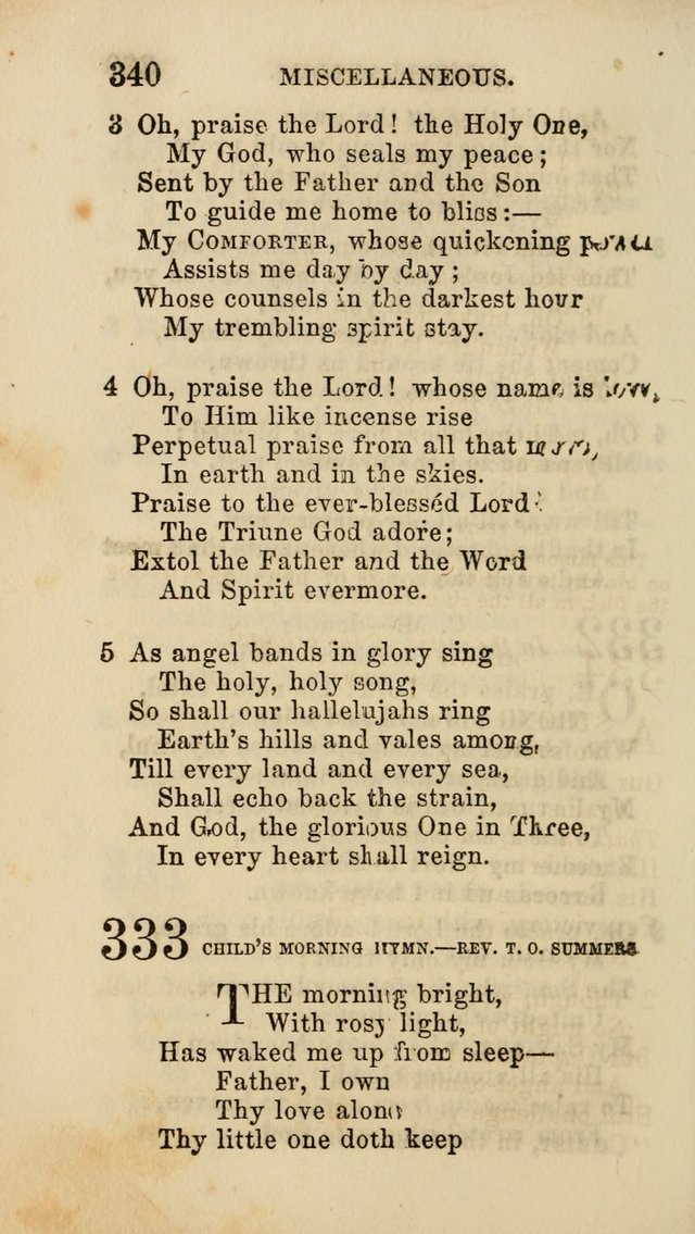 Select Melodies; Comprising the Best Hymns and Spiritual Songs in Common Use, and not generally found in standard church hymn-books: as also a number of original pieces, and translations from...German page 342