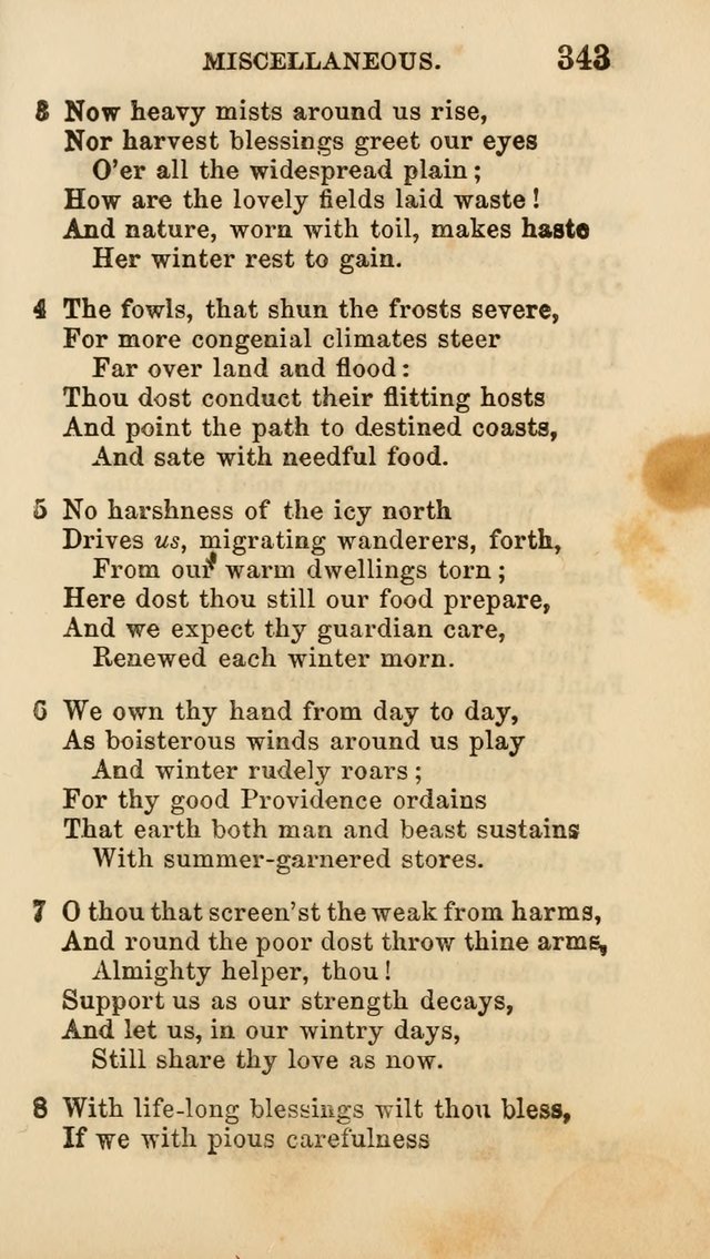 Select Melodies; Comprising the Best Hymns and Spiritual Songs in Common Use, and not generally found in standard church hymn-books: as also a number of original pieces, and translations from...German page 345