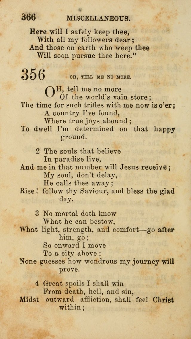 Select Melodies; Comprising the Best Hymns and Spiritual Songs in Common Use, and not generally found in standard church hymn-books: as also a number of original pieces, and translations from...German page 368