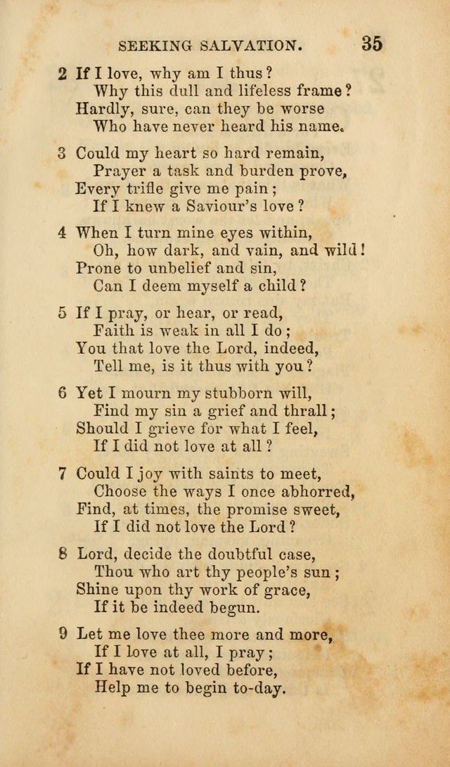 Select Melodies; Comprising the Best Hymns and Spiritual Songs in Common Use, and not generally found in standard church hymn-books: as also a number of original pieces, and translations from...German page 37