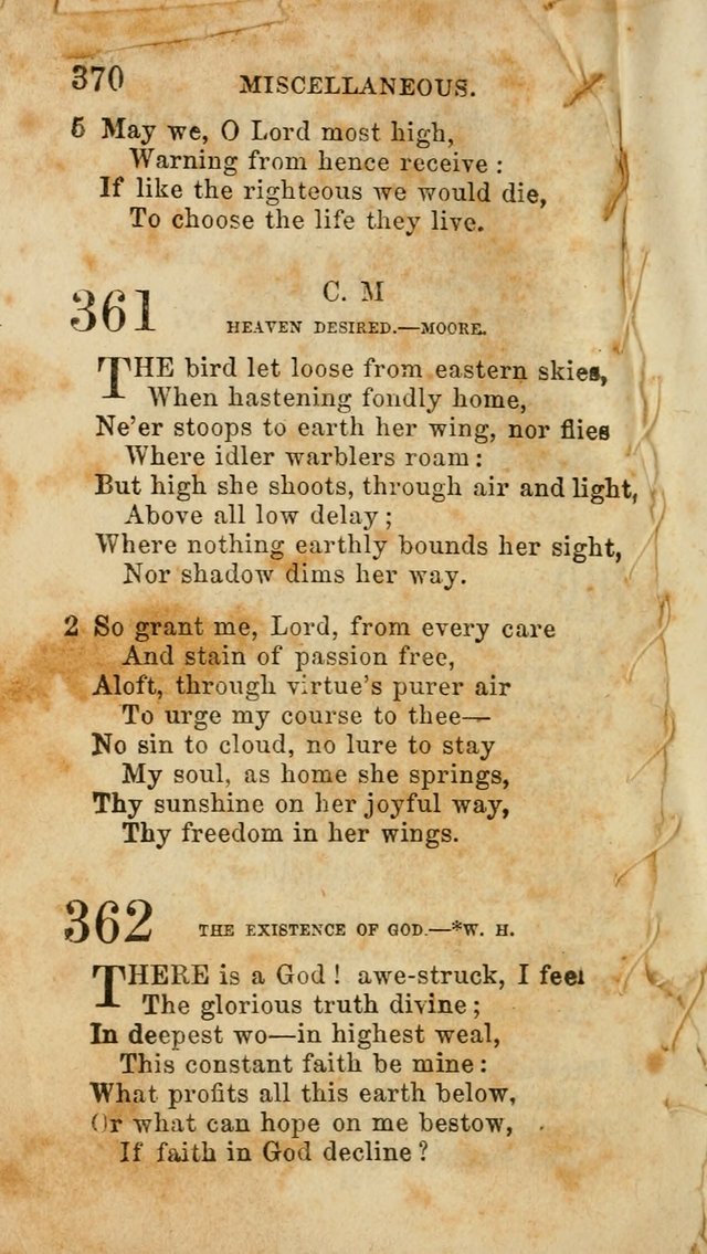 Select Melodies; Comprising the Best Hymns and Spiritual Songs in Common Use, and not generally found in standard church hymn-books: as also a number of original pieces, and translations from...German page 374