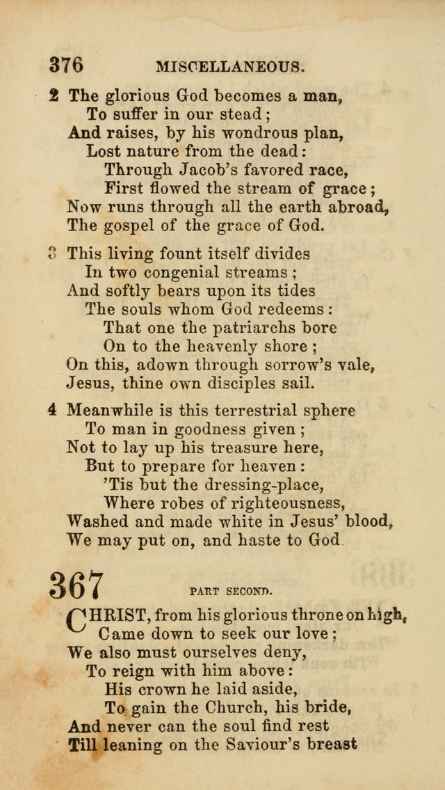 Select Melodies; Comprising the Best Hymns and Spiritual Songs in Common Use, and not generally found in standard church hymn-books: as also a number of original pieces, and translations from...German page 380