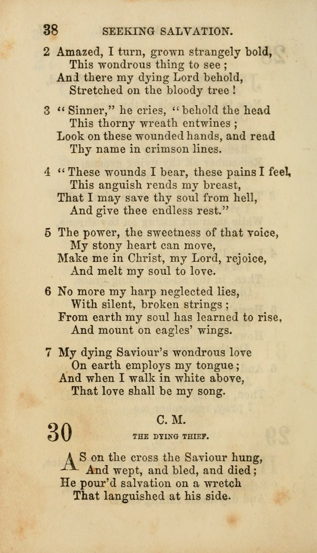 Select Melodies; Comprising the Best Hymns and Spiritual Songs in Common Use, and not generally found in standard church hymn-books: as also a number of original pieces, and translations from...German page 40