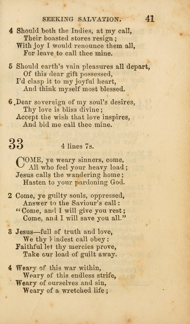 Select Melodies; Comprising the Best Hymns and Spiritual Songs in Common Use, and not generally found in standard church hymn-books: as also a number of original pieces, and translations from...German page 43