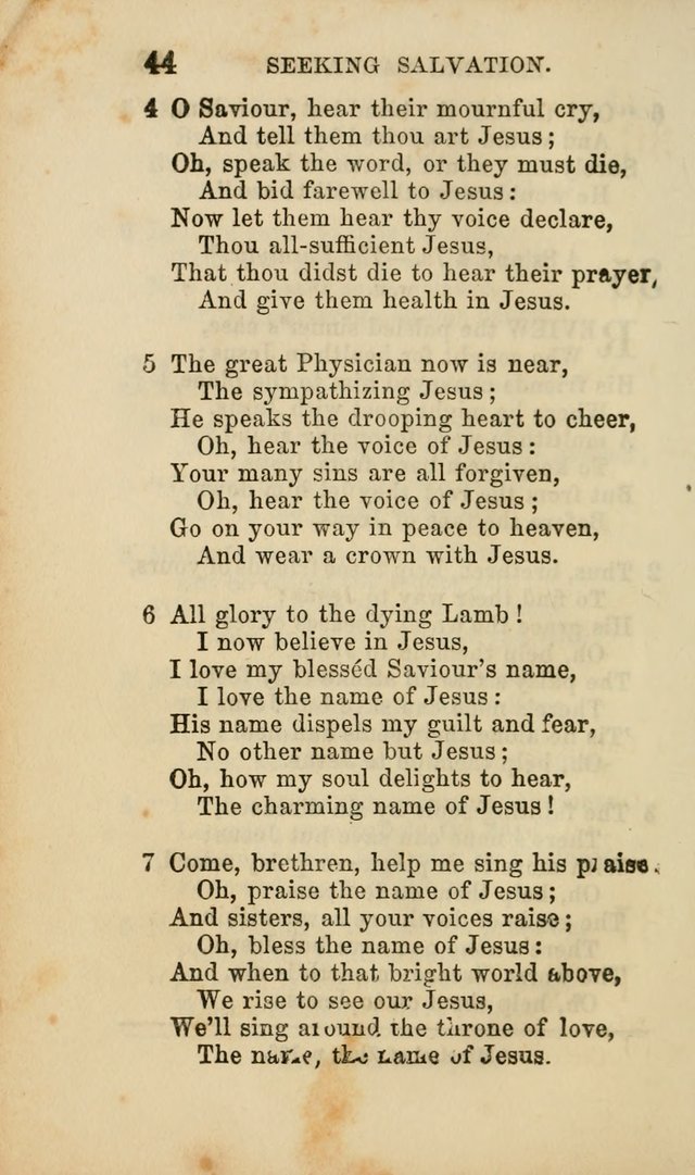 Select Melodies; Comprising the Best Hymns and Spiritual Songs in Common Use, and not generally found in standard church hymn-books: as also a number of original pieces, and translations from...German page 46