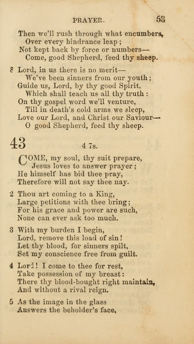 Select Melodies; Comprising the Best Hymns and Spiritual Songs in Common Use, and not generally found in standard church hymn-books: as also a number of original pieces, and translations from...German page 55