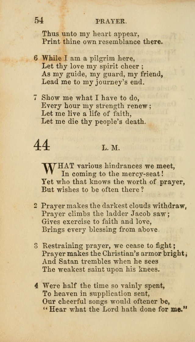 Select Melodies; Comprising the Best Hymns and Spiritual Songs in Common Use, and not generally found in standard church hymn-books: as also a number of original pieces, and translations from...German page 56