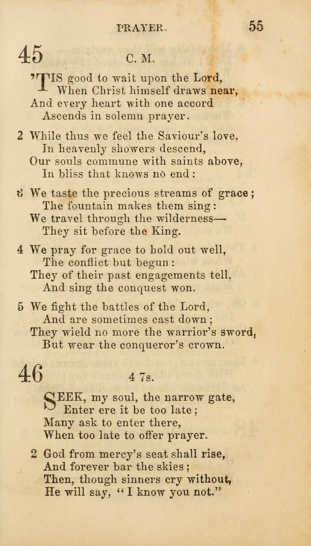 Select Melodies; Comprising the Best Hymns and Spiritual Songs in Common Use, and not generally found in standard church hymn-books: as also a number of original pieces, and translations from...German page 57