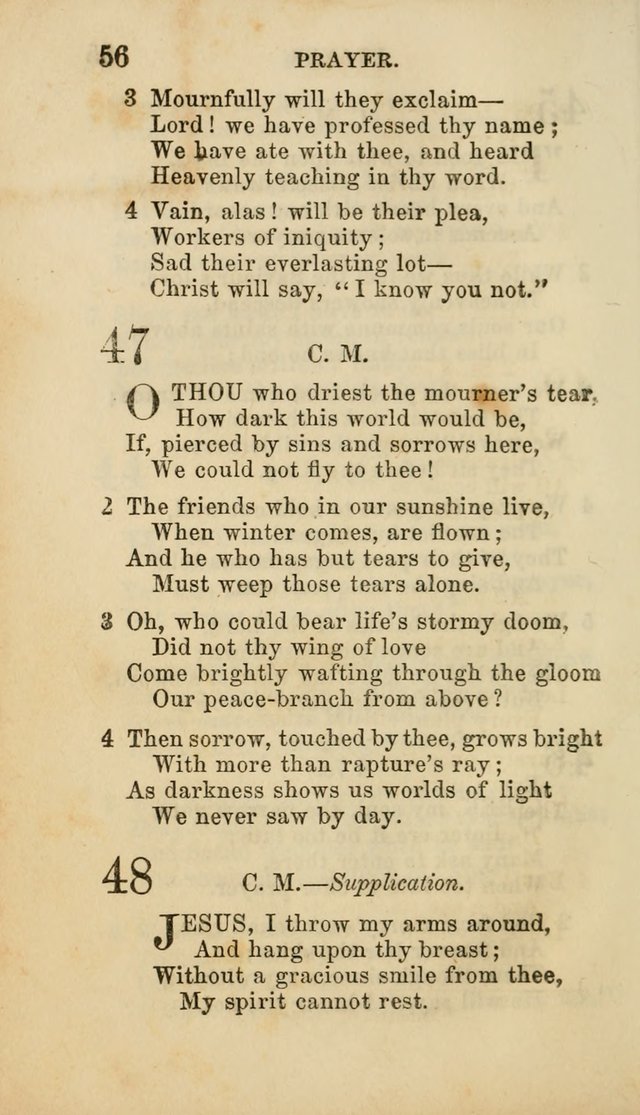 Select Melodies; Comprising the Best Hymns and Spiritual Songs in Common Use, and not generally found in standard church hymn-books: as also a number of original pieces, and translations from...German page 58