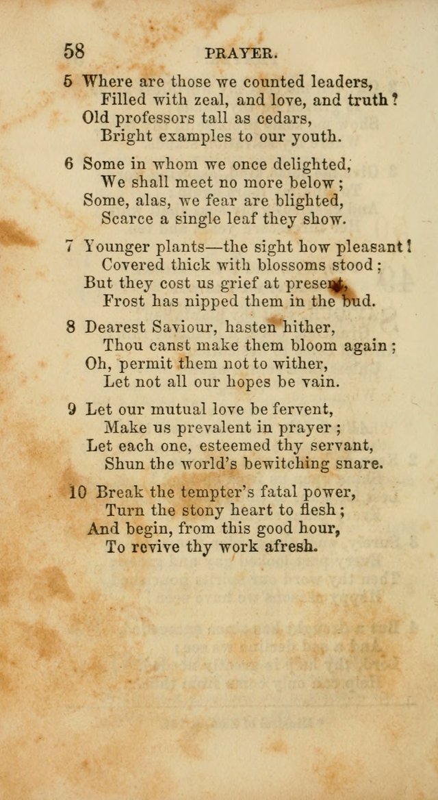 Select Melodies; Comprising the Best Hymns and Spiritual Songs in Common Use, and not generally found in standard church hymn-books: as also a number of original pieces, and translations from...German page 60