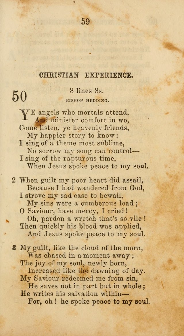 Select Melodies; Comprising the Best Hymns and Spiritual Songs in Common Use, and not generally found in standard church hymn-books: as also a number of original pieces, and translations from...German page 61