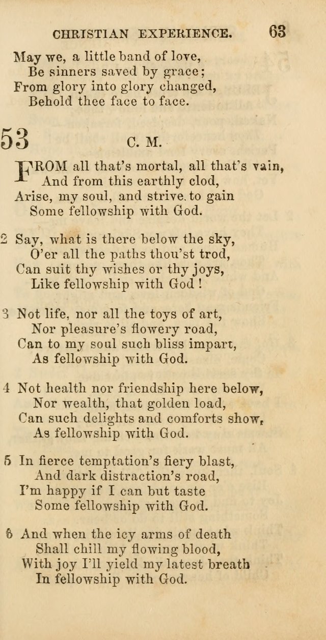 Select Melodies; Comprising the Best Hymns and Spiritual Songs in Common Use, and not generally found in standard church hymn-books: as also a number of original pieces, and translations from...German page 65