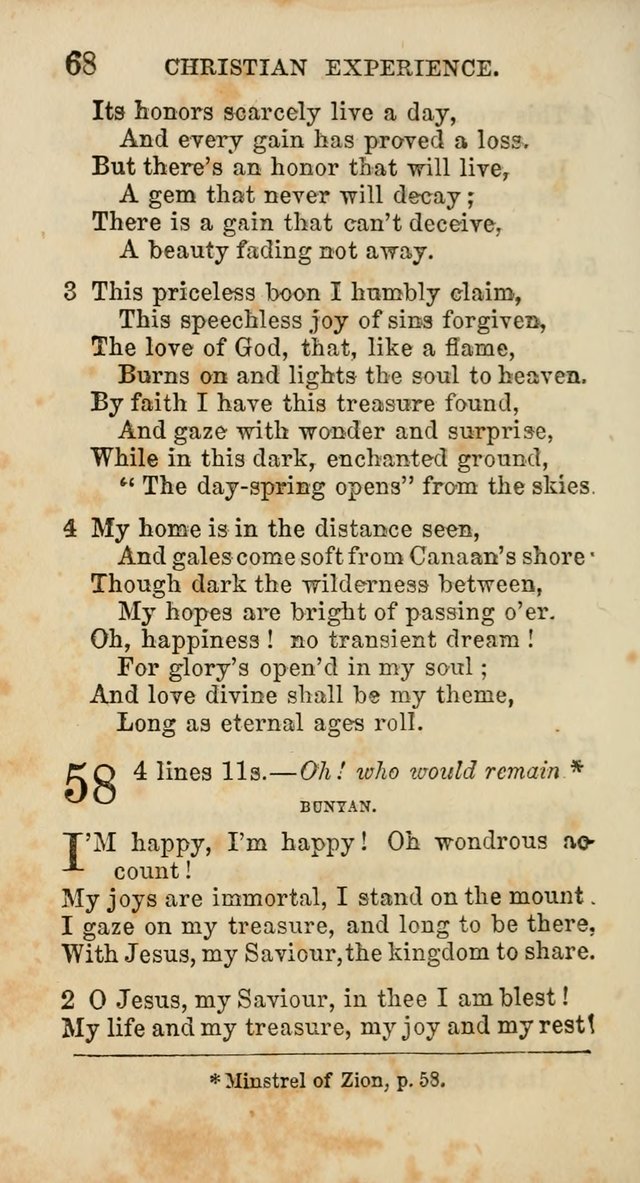 Select Melodies; Comprising the Best Hymns and Spiritual Songs in Common Use, and not generally found in standard church hymn-books: as also a number of original pieces, and translations from...German page 70