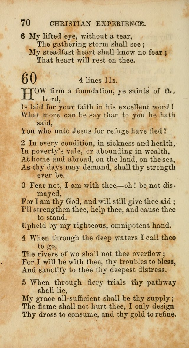 Select Melodies; Comprising the Best Hymns and Spiritual Songs in Common Use, and not generally found in standard church hymn-books: as also a number of original pieces, and translations from...German page 72