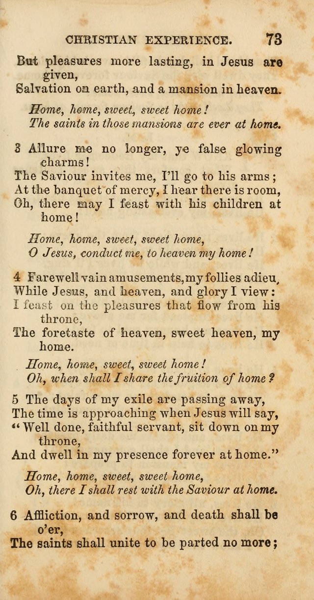 Select Melodies; Comprising the Best Hymns and Spiritual Songs in Common Use, and not generally found in standard church hymn-books: as also a number of original pieces, and translations from...German page 75