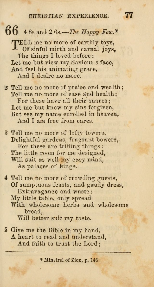 Select Melodies; Comprising the Best Hymns and Spiritual Songs in Common Use, and not generally found in standard church hymn-books: as also a number of original pieces, and translations from...German page 79