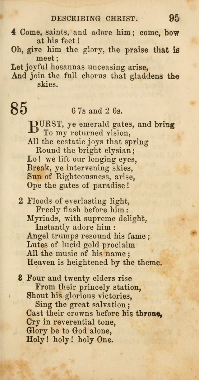 Select Melodies; Comprising the Best Hymns and Spiritual Songs in Common Use, and not generally found in standard church hymn-books: as also a number of original pieces, and translations from...German page 97