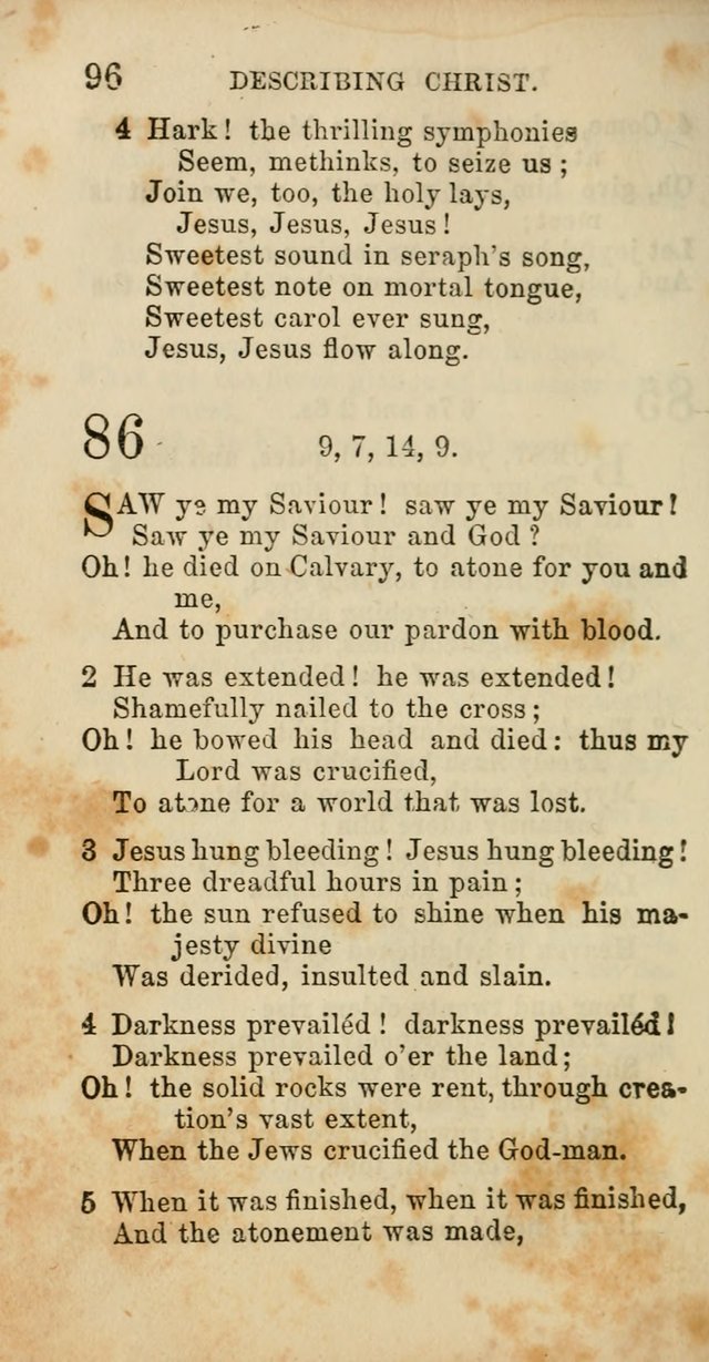 Select Melodies; Comprising the Best Hymns and Spiritual Songs in Common Use, and not generally found in standard church hymn-books: as also a number of original pieces, and translations from...German page 98