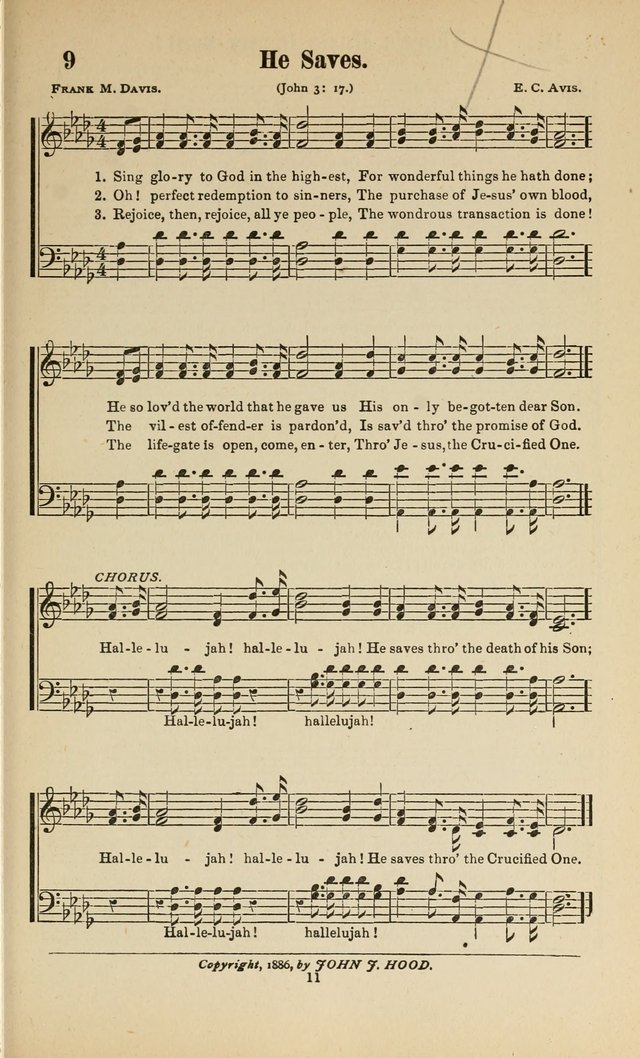 Sacred Melodies Nos.1 and 2 combined: As used by Evangelist H. W. Brown and others, in Gospel Meetings and other religious services page 11