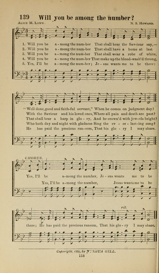 Sacred Melodies Nos.1 and 2 combined: As used by Evangelist H. W. Brown and others, in Gospel Meetings and other religious services page 118