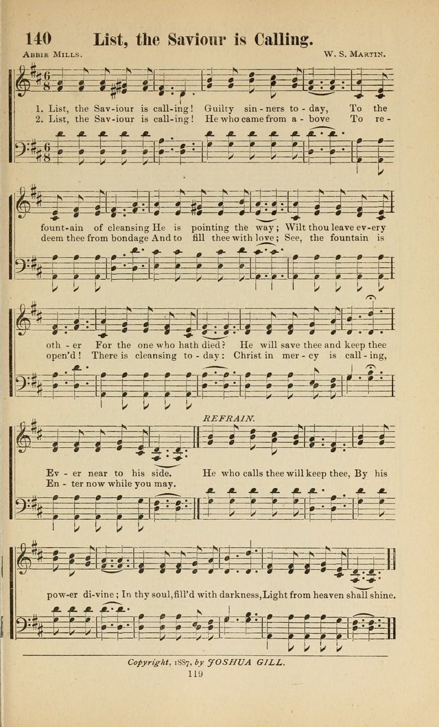 Sacred Melodies Nos.1 and 2 combined: As used by Evangelist H. W. Brown and others, in Gospel Meetings and other religious services page 119