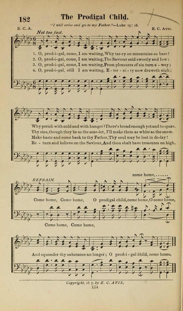 Sacred Melodies Nos.1 and 2 combined: As used by Evangelist H. W. Brown and others, in Gospel Meetings and other religious services page 154